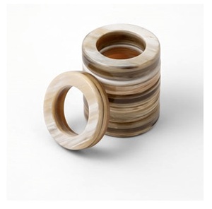 Cuerno de búfalo elegante mesa de comedor servilletero anillos para servilletero de madera personalizado vajilla producto antiguo para el hogar - Product Image 2