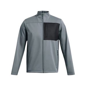 Custom Logo Men's <b>Black</b> Softshell Jacket Breathable <b>Windbreaker</b> with Stand Collar Zipper Closure Waterproof Warm for Outdoor Use - Product Image 5