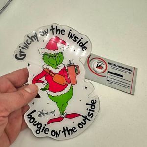 Plaques à cils professionnelles personnalisées avec logo de Noël Grinch, étiquette privée, extension de cils, plaque en acrylique écologique, fleur ovale - Product Image 3