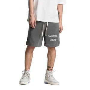 กางเกงขาสั้นผ้าฟลีซทรงวินเทจสำหรับผู้ชายขายดีที่สุด ตกแต่งแบบย้อนยุค ปรับแต่งได้ เอวยางยืด กันลม แห้งเร็ว - Product Image 1
