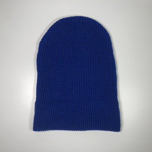 Gorro Unisex de Acrílico Azul Sólido, Tejido por Computadora, Gorro Casual de Invierno, Talla Adulto 56-58CM - Product Image 5