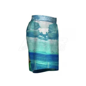 Short de ville en coton pour hommes taille adulte personnalisé nouveau style solide imprimé par sublimation avec fermeture à la taille élastique - Product Image 3