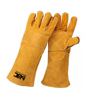 Guantes DE SEGURIDAD antideslizantes de cuero dividido de vaca de alta calidad Fabricación de fábrica al por mayor para trabajar - Product Image 1
