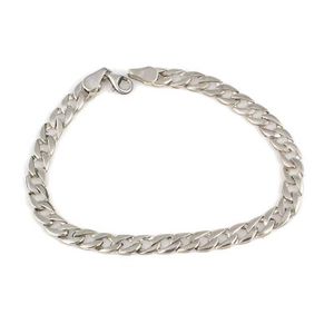 Pulsera de Cadena Fina Plana de Plata de Ley 925 con Baño de Oro de 18K y Rodio, con Diamantes y Perlas, Estilo Religioso - Product Image 1