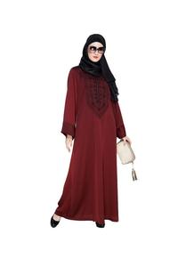 Robe abaya moderne décontractée de style Dubaï et Turquie Abaya en lin ornée de fleurs ouverte sur le devant pour les musulmans Modeste Hot Fashion - Product Image 5