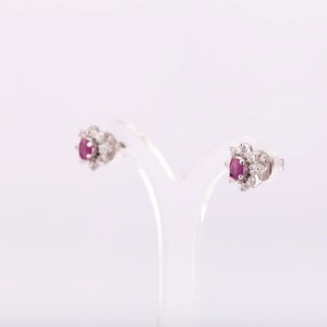 2024 Design High Quality Natural White Topaz Ruby Rhodium Plated <b>Silver</b> 925 <b>Earrings</b> <b>Set</b> Factory Price From Thailand - Product Image 2
