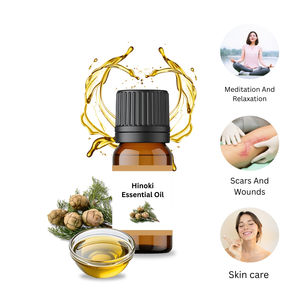 Aceite esencial de madera Hinoki orgánico y puro 100%, fabricantes al por mayor, aceite aromático de fragancia de extracción, aceite esencial OEM Natural - Product Image 3