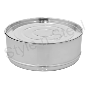 Boîte à lunch ronde en métal Tiffin écologique en acier inoxydable de qualité alimentaire pour transporter des aliments à prix de gros - Product Image 1