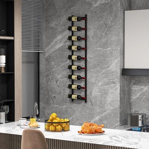 Porte-bouteille de vin en métal forgé Eternal Ember avec cadre incurvé artisanal et élégance rustique vintage, ornement de présentation - Product Image 2