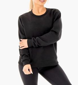 เสื้อฮู้ดดี้ผู้หญิงผ้าฝ้ายเฟรนช์เทอร์รี่ทรงโอเวอร์ไซส์แบบลำลอง ปักโลโก้ตามสั่งขายส่ง - Product Image 6