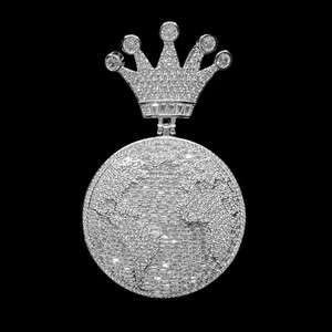 Mode Hip Hop Pendentif Bling De Luxe Glacé Moissanite diamant Bijoux En Argent Sterling Diamant Personnalisé Pendentif Collier - Product Image 2