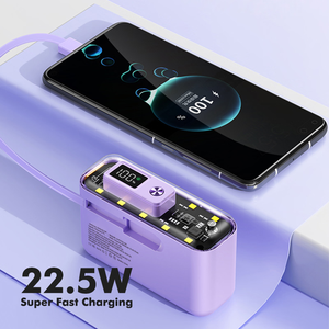 แบตสำรองแบบใส 10000mAh ดีไซน์<span class=keywords><strong>พัง</strong></span>ก์ ชาร์จเร็<span class=keywords><strong>ว</strong></span>สุด 22.5W พร้อมดีไซน์โปร่งใสและพกพาสะด<span class=keywords><strong>ว</strong></span>ก - Product Image 4
