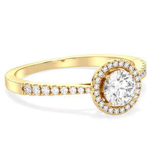 REYES, anillos de compromiso de moissanita de 1,09 quilates de corte brillante redondo para mujer en joyería fina de Plata de Ley 925 - Product Image 2