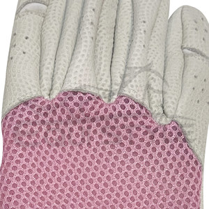 Gants d'équitation d'hiver de petite taille avec logo personnalisé vente en gros enfants équestre en cuir blanc rose maille gants d'équitation poignées - Product Image 6