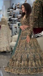 ปักเลื่อมงานปักที่นิยมมากที่สุดกับ Cancan และ Canvas patta lehenga choli สำหรับผู้หญิงทำจากผ้าแคนแคนวาส - Product Image 2