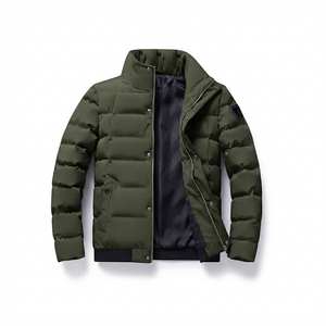 Veste d'hiver matelassée à capuche pour homme, décontractée, entièrement zippée, imperméable et coupe-vent, manteau chaud - Product Image 1