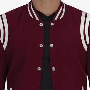 2026 New Casual Men's Leather Varsity Bomber College Winter <b>Jacket</b> Stand Collar <b>Waterproof</b> Breathable - Product Image 6