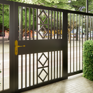 Panneaux de clôture d'intimité pour l'extérieur en métal et fer forgé avec poteau de clôture robuste pour des limites de jardin élégantes et sûres - Product Image 2