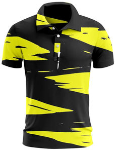 เสื้อโปโลผู้ชายแบบติดกระดุมแบบลำลองเสื้อกอล์ฟแห้งเร็วระบายอากาศดีพิมพ์ลายแบบดิจิตอล - Product Image 4