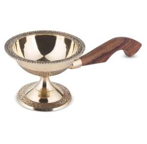 Brûleur d'encens en laiton fait main avec manche en bois Nouveau design Brûleur d'encens décoratif en métal et laiton de qualité supérieure pour la maison - Product Image 2