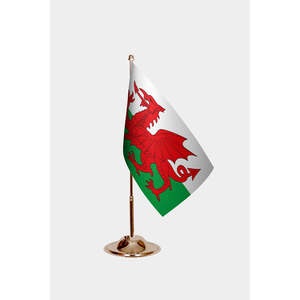 Drapeaux de bureau du Pays de Galles, techniques d'impression numérique, matériaux en polyester et en soie, pour la présentation - Product Image 2