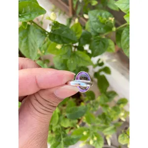 Natural Amethyst Oval Cut <b>Ring</b> 925 Sterling Silver Handmade Gemstone Jewelry Wholesale Supplier - Product Image 5