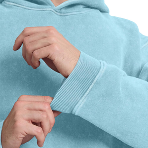 Sudaderas con capucha de invierno de lavado ácido transpirable de secado rápido Impresión personalizada 100% Algodón Fleece Logo Jersey de hombre de alta calidad - Product Image 5