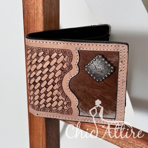 กระเป๋าเงินหนังวัวขนสัตว์สุดหรูของผู้ชายมาใหม่อุปกรณ์ถือหนังสีน้ำตาลแบบยาวมีซิปแบบพับได้-กระเป๋าใส่เงินสดแฟชั่นของขวัญสำหรับเขา - Product Image 1