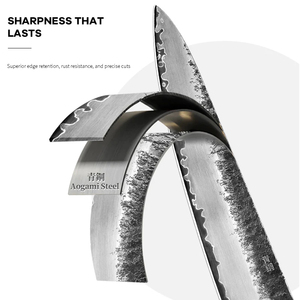 210mm Japanese Gyuto <b>Knife</b> 3 Layers Composite Steel Chef <b>Knife</b> With Aogami Super Carbon Steel and Luxurious <b>Handle</b> - Product Image 4