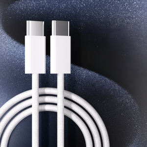 Câble de charge rapide et de données USB-C vers USB-C en cuivre pur tressé en nylon de 1,5 m, charge rapide PD pour Apple iPhone 17 / 15 Pro Max - Product Image 1