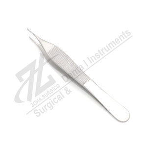 Pince Adson simple Str. Pince chirurgicale incurvée de 1,5 mm 12 cm en acier, pince manuelle pour tissus dentaires, pince à suture, fabricant - Product Image 1