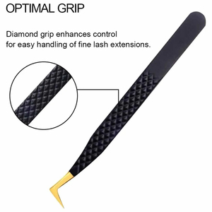 Pince à épiler en fibre de volume pour bébé Teddy noir, logo personnalisé, offre également une pointe sans fibre (pas de boîte) - Product Image 6