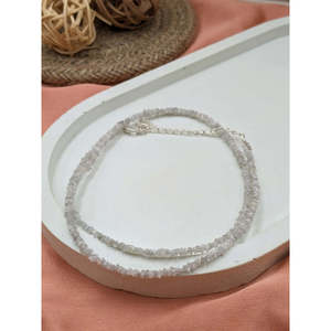 Raw Rough Diamond Beads Necklace Natural Uncut Diamond Nuggets 2-3mm Handmade Luxury Diamond Jewelry - Product Image 2