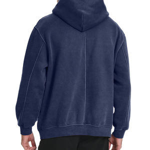 Automne hommes 100% coton polaire sweats à capuche nouveau Design fond épais lavé pull personnalisé bouffée brodé surdimensionné sweat - Product Image 4