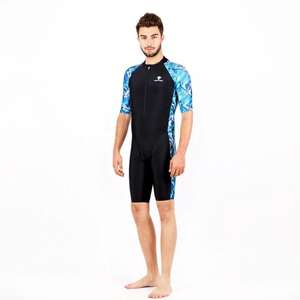 ชุดว่ายน้ำออกกำลังกายแขนสั้นสำหรับผู้ชายชุดว่ายน้ำโลโก้ส่วนตัวทำจากนีโอพรีนผลิตจาก100% - Product Image 2