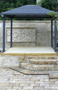 Esculturas de Piedra Natural de Bali de Primera Calidad - Tallados a Mano con Relieve, Diseño Moderno para Decoración de Paredes de Villas - Product Image 3