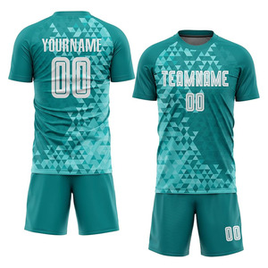 ชุดเครื่องแบบนักบอลชุดเสื้อฟุตบอลคอกลมสำหรับผู้ใหญ่ทำจากโพลีเอสเตอร์ - Product Image 5