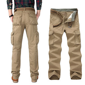 Otoño nueva moda superior OEM algodón Cargo pantalones de alta calidad ligero recto Casual pantalones Drop Shipping tamaño medio - Product Image 2