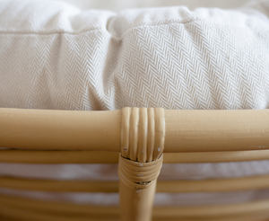 Handcrafted Natural Rattan Papasan <b>Chair</b> with Comfortable <b>Cushions</b> Ideal <b>for</b> Indoor & <b>Outdoor</b> Use - Product Image 5