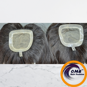 Toupet de cheveux indiens Remy droit fait à la main pour femmes avec fermeture de base en soie Topper léger personnalisé en gros - Product Image 6