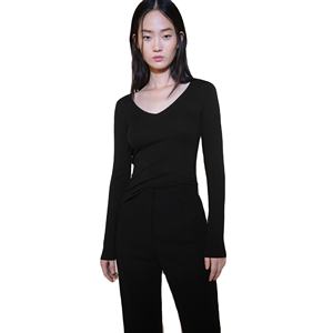 Novedades 2026, Top Deportivo con Cuello en V para Mujer, Ecológico, Compresión, Secado Rápido, Ropa de Yoga de Verano, Camisetas de Manga Larga para Mujer - Product Image 1