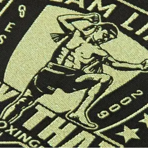 Vestes personnalisées en polyester moral cool avec patchs d'insignes de broderie en fer entièrement brodés Type de pli d'extrémité d'étiquette tissée - Product Image 2