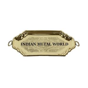 Juego de 2 bandejas de latón macizo para servir té/café, de diseño impresionante, de diferentes tamaños, a buen precio - Product Image 4