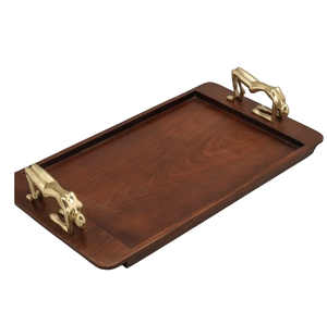 Plateau en métal de couleur dorée de forme unique de vaisselle de qualité supérieure plateaux de service de dîner avec 11.5x11.5x5.5 pouces - Product Image 4