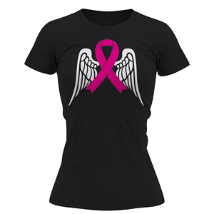 เสื้อเจอร์ซีย์ผู้หญิงเสื้อทีเชิ้ตสำหรับผู้เป็นมะเร็งเต้านมส้นสูงสีชมพูสไตล์อเมริกันแอฟริกันสำหรับฤดูร้อน - Product Image 5