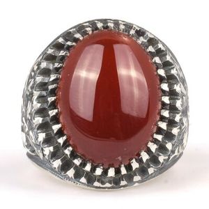 925 Sterling <b>Silver</b> Men's <b>Statement</b> <b>Ring</b> with Blue Chalcedony Agate Stone Emerald Cut Diamond Handcrafted for Everyday Wear - Product Image 5