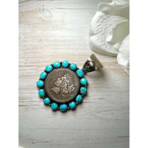 Pendentif Eleanor Richards Kingman avec turquoise et technologie d'incrustation en argent sterling - Product Image 4