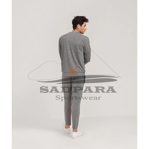Conjunto de sudadera y pantalones de chándal con cuello redondo para hombre de otoño personalizado al por mayor, chándal para correr con logotipo para hombre - Product Image 3