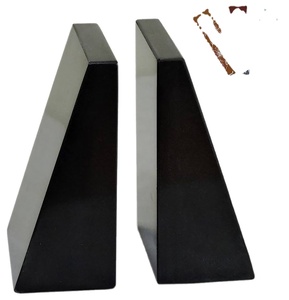 Serre-livres en marbre zèbre noir, Serre-livres pour étagères, Serre-livres en onyx noir - Product Image 6