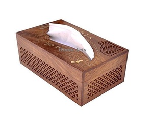 Premium Quality Wooden Napkin <b>Holder</b> Trending Design Rectangle Shape <b>Tissue</b> Paper <b>Box</b> For Kitchenware Use - Product Image 4